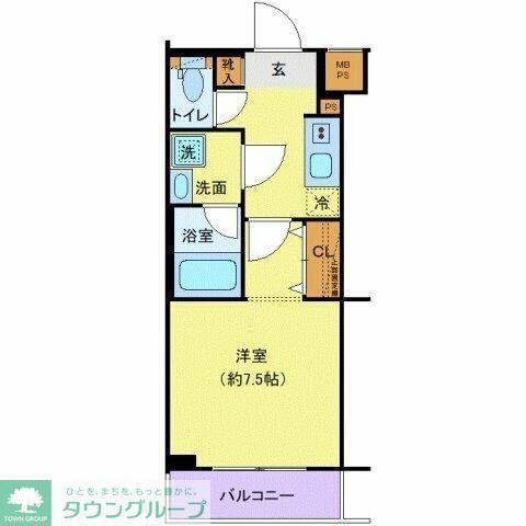 クレヴィスタ常盤台(1K/3階)の間取り写真