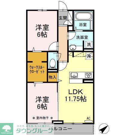 メゾンルミエール(2LDK/2階)の間取り写真