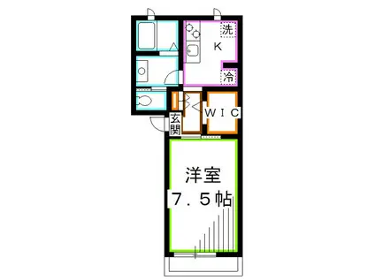 パークアヴェニュー井の頭(1K/1階)の間取り写真