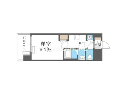 プレサンス玉造駅前(1K/9階)の間取り写真