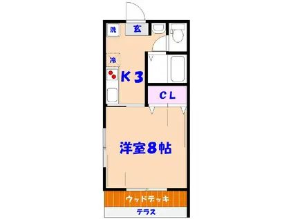 RESIDENCE8092ONITAKA(1K/1階)の間取り写真