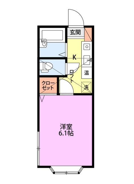 SAJA-T(1K/2階)の間取り写真