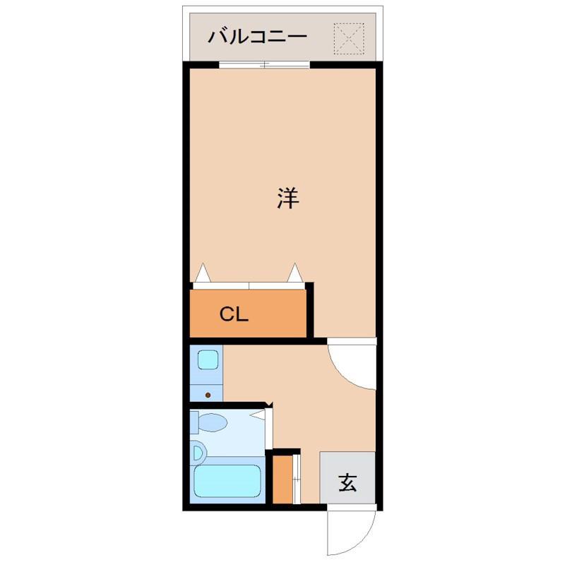 チェリーマンション(1K/2階)の間取り写真