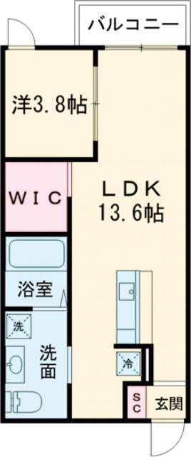 ステイザハウス河内国分(1LDK/1階)の間取り写真