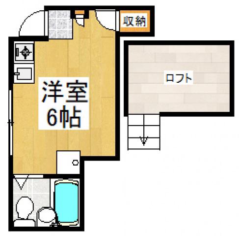 メゾンドロペ(ワンルーム/2階)の間取り写真