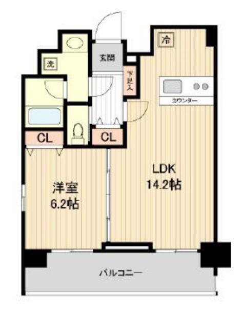 KDXレジデンス板橋本町(1LDK/11階)の間取り写真