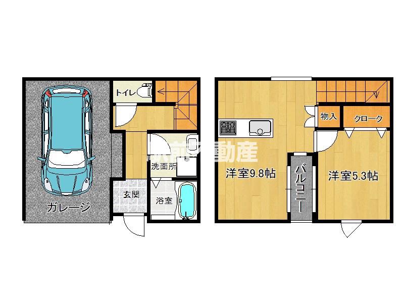 BELLオアシス(1LDK/1階)の間取り写真