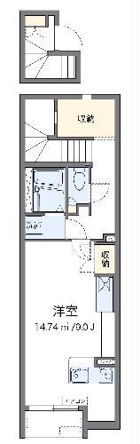 ミランダファルコナーII(ワンルーム/2階)の間取り写真