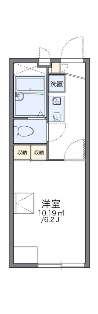 レオパレスハーバー東出町(1K/1階)の間取り写真
