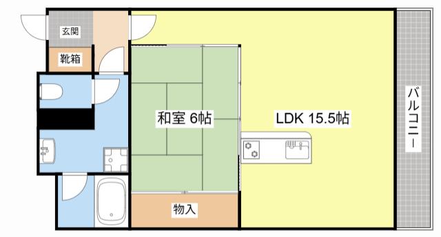 琵琶湖アーバンリゾートIII(1LDK/3階)の間取り写真