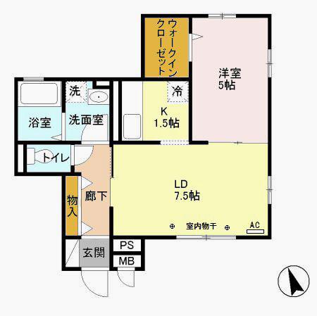 ドルチェ・パエーゼ(1LDK/3階)の間取り写真