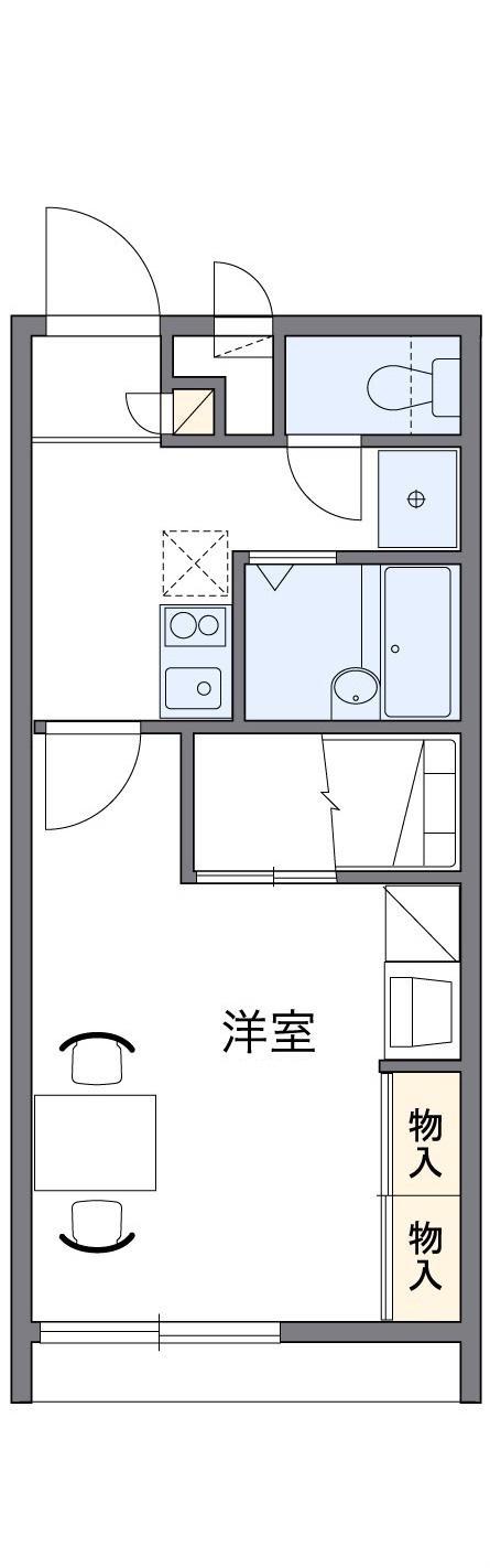SENAハウス(1K/1階)の間取り写真