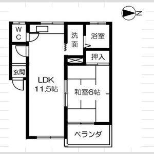 メゾン正木(2DK/2階)の間取り写真