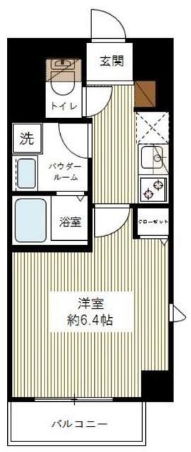 ライズ中野新橋(1K/4階)の間取り写真