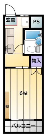 佐鳴台テニスビレッジ(1K/1階)の間取り写真