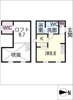 プリマG壱番館(ワンルーム/2階)の間取り写真