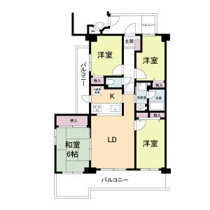 ウェルフェア明石(4LDK/8階)の間取り写真