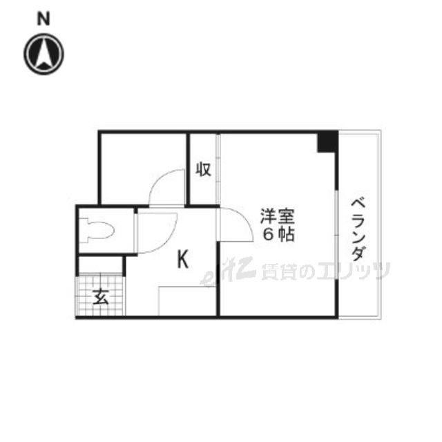 末広13番館(1K/3階)の間取り写真