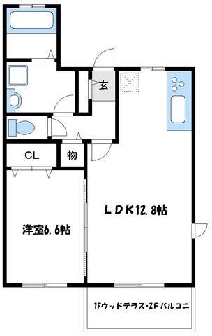 相武パレス(1LDK/2階)の間取り写真