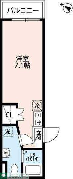 ADIK谷在家(ワンルーム/2階)の間取り写真
