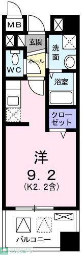 センチュリー善(ワンルーム/4階)の間取り写真