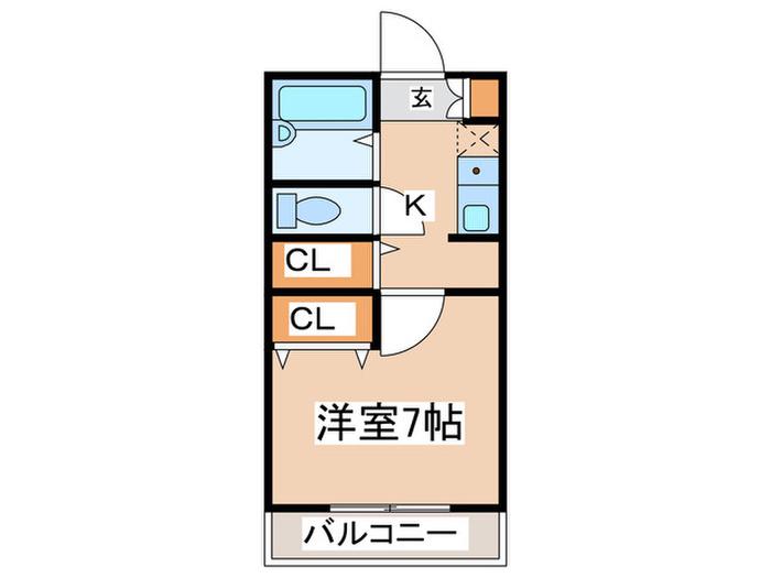 スぺランザ(1K/2階)の間取り写真