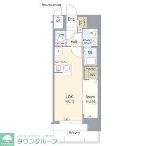 エスリード名古屋STATION ノース(1LDK/7階)の間取り写真