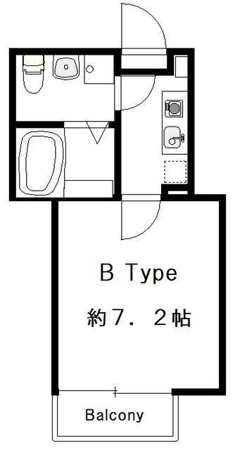 クレスト浅田(1K/1階)の間取り写真