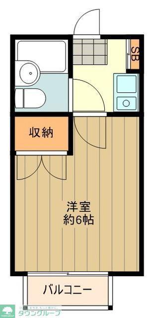 ベルビュー泉(1K/1階)の間取り写真