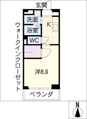 S-FORT三重大学前(1K/5階)の間取り写真