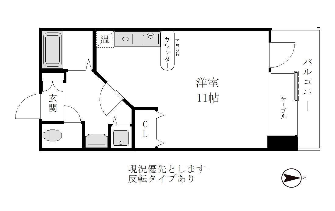ウィンベル東館(ワンルーム/3階)の間取り写真