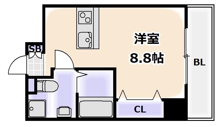 PRIMA ROSA優(ワンルーム/2階)の間取り写真