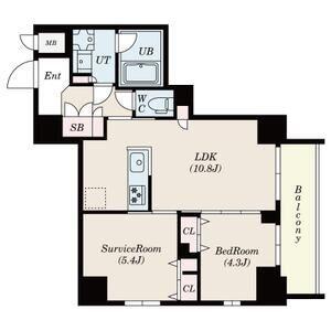 S-RESIDENCE押上EPURE(1SLDK/7階)の間取り写真
