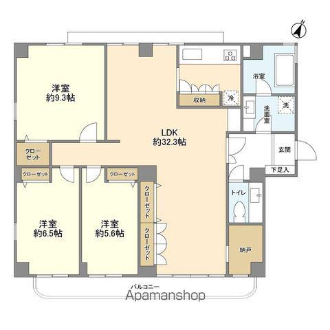 矢来町2階部分(3LDK/2階)の間取り写真