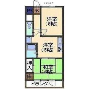 ベルカーサ戸田(2DK/1階)の間取り写真
