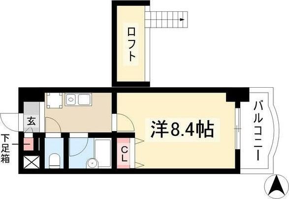 現代ハウス新栄(1K/11階)の間取り写真
