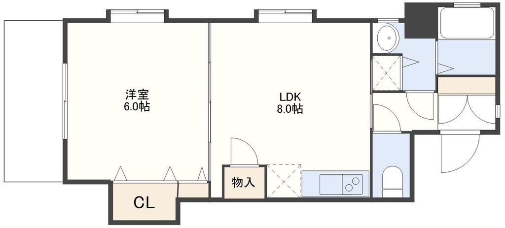 グレイス平田(1LDK/3階)の間取り写真