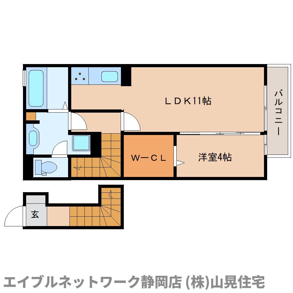 CEREZO(1LDK/2階)の間取り写真