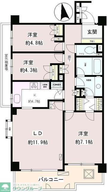 要町ガーデンハイツ(3LDK/2階)の間取り写真
