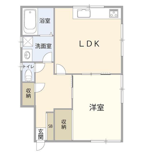 西尾久5丁目(1DK/1階)の間取り写真