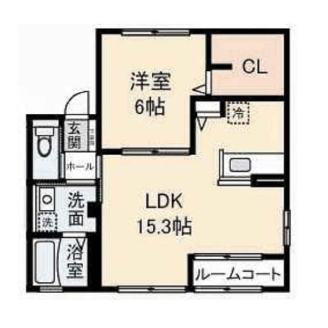 ROSE COURT(1LDK/2階)の間取り写真