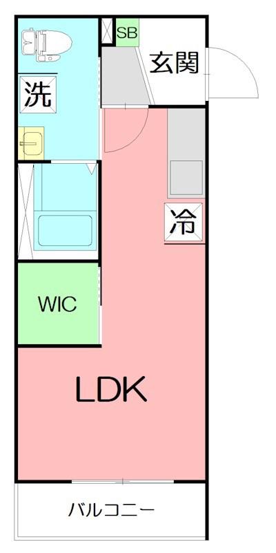 サザンクロス東海大学(ワンルーム/3階)の間取り写真