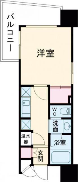 ジークレフ神戸元町(1K/6階)の間取り写真