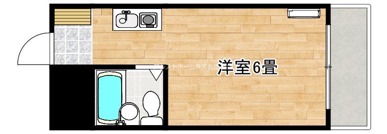 メゾンビブール(1K/2階)の間取り写真