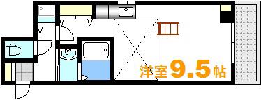 クレール富士見(ワンルーム/5階)の間取り写真