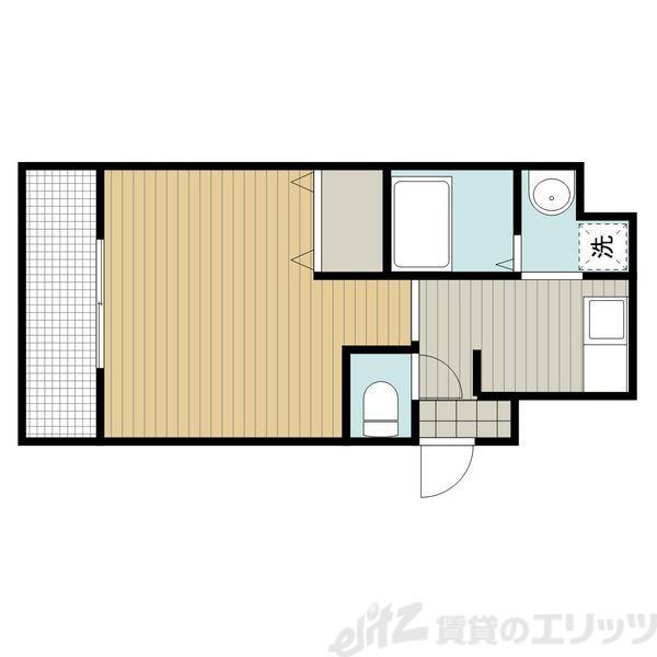 KUROSEマンション(1K/1階)の間取り写真