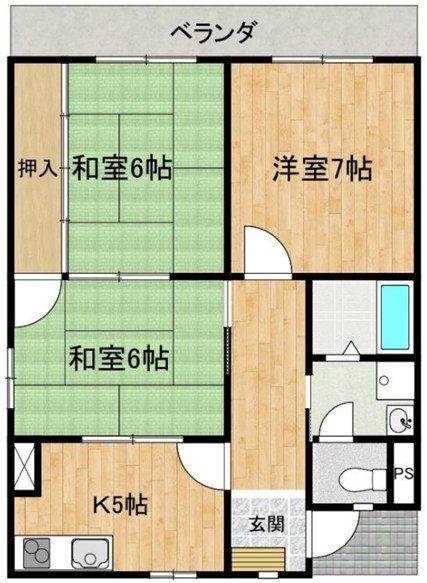 日明コータース(3K/3階)の間取り写真