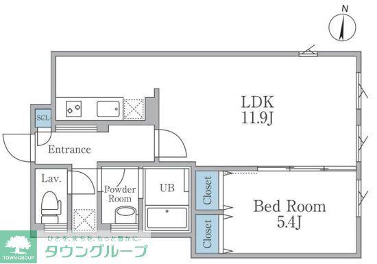 LAPULE 明大前(1LDK/2階)の間取り写真
