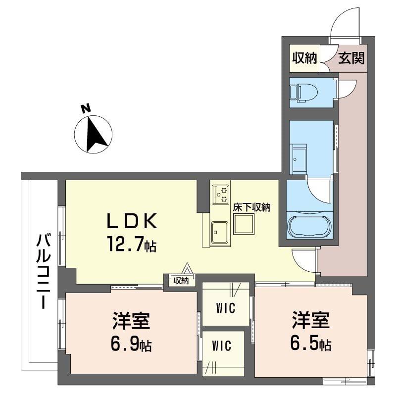 KOB10(2LDK/1階)の間取り写真
