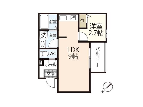REGALEST-S 古市II(1LDK/2階)の間取り写真